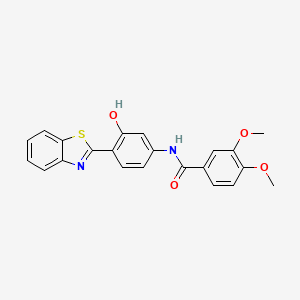 molecular formula C22H18N2O4S B3737791 N-[4-(1,3-benzothiazol-2-yl)-3-hydroxyphenyl]-3,4-dimethoxybenzamide 