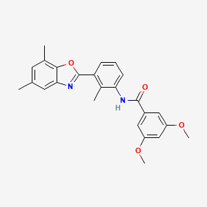 molecular formula C25H24N2O4 B3737797 N-[3-(5,7-dimethyl-1,3-benzoxazol-2-yl)-2-methylphenyl]-3,5-dimethoxybenzamide 