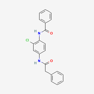 molecular formula C21H17ClN2O2 B3737842 N-{2-chloro-4-[(phenylacetyl)amino]phenyl}benzamide 