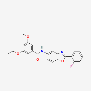 molecular formula C24H21FN2O4 B3737852 3,5-diethoxy-N-[2-(2-fluorophenyl)-1,3-benzoxazol-5-yl]benzamide 