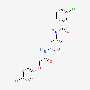 molecular formula C22H18Cl2N2O3 B3737866 3-chloro-N-(3-{[(4-chloro-2-methylphenoxy)acetyl]amino}phenyl)benzamide 