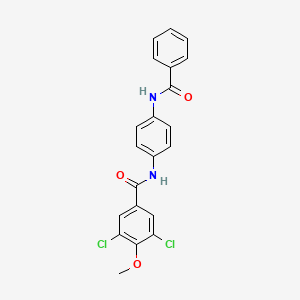 molecular formula C21H16Cl2N2O3 B3737897 N-(4-benzamidophenyl)-3,5-dichloro-4-methoxybenzamide 