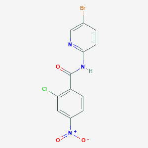 molecular formula C12H7BrClN3O3 B3737901 N-(5-bromo-2-pyridinyl)-2-chloro-4-nitrobenzamide 