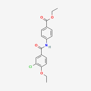 molecular formula C18H18ClNO4 B3737990 ethyl 4-[(3-chloro-4-ethoxybenzoyl)amino]benzoate 