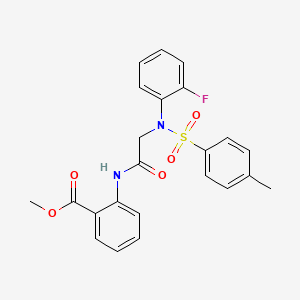 molecular formula C23H21FN2O5S B3737995 methyl 2-({N-(2-fluorophenyl)-N-[(4-methylphenyl)sulfonyl]glycyl}amino)benzoate 