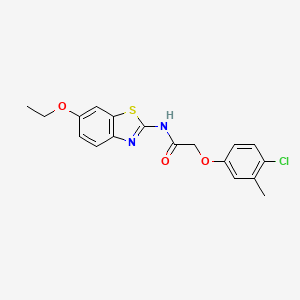 molecular formula C18H17ClN2O3S B3738027 2-(4-chloro-3-methylphenoxy)-N-(6-ethoxy-1,3-benzothiazol-2-yl)acetamide 