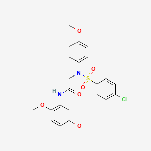 molecular formula C24H25ClN2O6S B3738044 N-(2,5-DIMETHOXYPHENYL)-2-[N-(4-ETHOXYPHENYL)4-CHLOROBENZENESULFONAMIDO]ACETAMIDE 