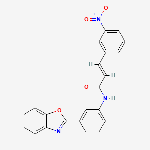 molecular formula C23H17N3O4 B3738051 N-[5-(1,3-benzoxazol-2-yl)-2-methylphenyl]-3-(3-nitrophenyl)acrylamide 