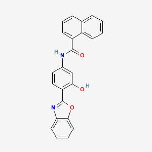 molecular formula C24H16N2O3 B3738055 N-[4-(1,3-benzoxazol-2-yl)-3-hydroxyphenyl]naphthalene-1-carboxamide 