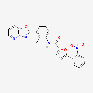 molecular formula C24H16N4O5 B3738098 N-[2-methyl-3-([1,3]oxazolo[4,5-b]pyridin-2-yl)phenyl]-5-(2-nitrophenyl)furan-2-carboxamide 