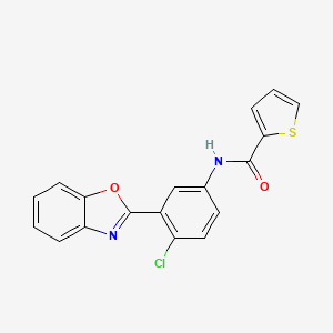 molecular formula C18H11ClN2O2S B3738109 N-[3-(1,3-benzoxazol-2-yl)-4-chlorophenyl]thiophene-2-carboxamide 
