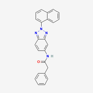 molecular formula C24H18N4O B3738114 N-(2-naphthalen-1-ylbenzotriazol-5-yl)-2-phenylacetamide 