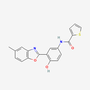 molecular formula C19H14N2O3S B3738135 N-[4-hydroxy-3-(5-methyl-1,3-benzoxazol-2-yl)phenyl]thiophene-2-carboxamide 