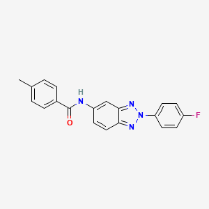 molecular formula C20H15FN4O B3738163 N-[2-(4-fluorophenyl)-2H-1,2,3-benzotriazol-5-yl]-4-methylbenzamide 