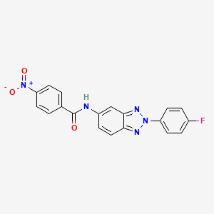 molecular formula C19H12FN5O3 B3738280 N-[2-(4-fluorophenyl)benzotriazol-5-yl]-4-nitrobenzamide CAS No. 6026-93-3