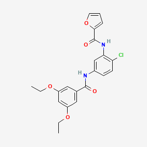molecular formula C22H21ClN2O5 B3738339 N-[2-chloro-5-[(3,5-diethoxybenzoyl)amino]phenyl]furan-2-carboxamide CAS No. 6028-64-4