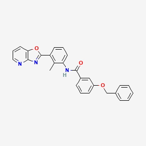molecular formula C27H21N3O3 B3738421 N-[2-methyl-3-([1,3]oxazolo[4,5-b]pyridin-2-yl)phenyl]-3-phenylmethoxybenzamide 