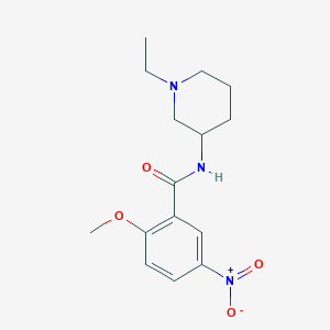 molecular formula C15H21N3O4 B373844 N-(1-ethylpiperidin-3-yl)-2-methoxy-5-nitrobenzamide CAS No. 4840-67-9
