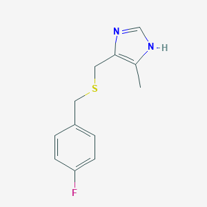 molecular formula C12H13FN2S B373846 4-fluorobenzyl (5-methyl-1H-imidazol-4-yl)methyl sulfide 