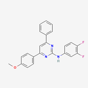 molecular formula C23H17F2N3O B3738479 N-(3,4-difluorophenyl)-4-(4-methoxyphenyl)-6-phenylpyrimidin-2-amine 