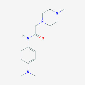 molecular formula C15H24N4O B373849 N-[4-(dimethylamino)phenyl]-2-(4-methyl-1-piperazinyl)acetamide 