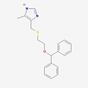 molecular formula C20H22N2OS B373850 benzhydryl 2-{[(5-methyl-1H-imidazol-4-yl)methyl]sulfanyl}ethyl ether 