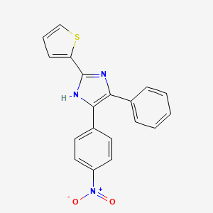 molecular formula C19H13N3O2S B3738514 5-(4-nitrophenyl)-4-phenyl-2-thiophen-2-yl-1H-imidazole 