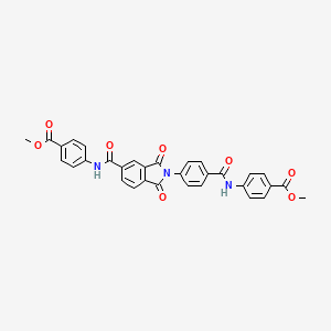molecular formula C32H23N3O8 B3738590 METHYL 4-[4-(5-{[4-(METHOXYCARBONYL)PHENYL]CARBAMOYL}-1,3-DIOXOISOINDOL-2-YL)BENZAMIDO]BENZOATE 