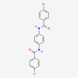 molecular formula C20H14BrClN2O2 B3738613 N-[4-(4-BROMOBENZAMIDO)PHENYL]-4-CHLOROBENZAMIDE 