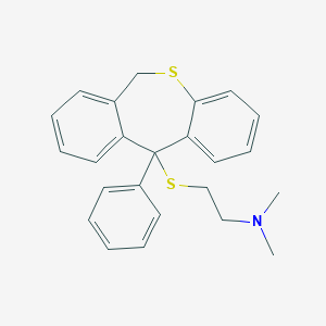 molecular formula C24H25NS2 B373863 N,N-dimethyl-N-{2-[(11-phenyl-6,11-dihydrodibenzo[b,e]thiepin-11-yl)sulfanyl]ethyl}amine 
