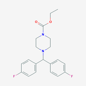 molecular formula C20H22F2N2O2 B373868 Ethyl 4-[bis(4-fluorophenyl)methyl]piperazine-1-carboxylate 