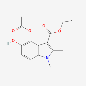 molecular formula C16H19NO5 B3738689 Ethyl 4-acetyloxy-5-hydroxy-1,2,7-trimethylindole-3-carboxylate 