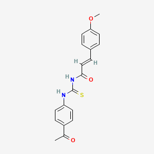 molecular formula C19H18N2O3S B3738701 N-(4-ACETYLPHENYL)-N'-[3-(4-METHOXYPHENYL)ACRYLOYL]THIOUREA 