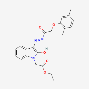 molecular formula C22H23N3O5 B3738794 Ethyl 2-[3-[[2-(2,5-dimethylphenoxy)acetyl]diazenyl]-2-hydroxyindol-1-yl]acetate 