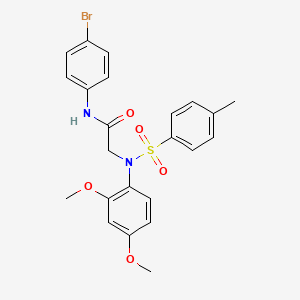 molecular formula C23H23BrN2O5S B3738841 N-(4-bromophenyl)-2-(2,4-dimethoxy-N-(4-methylphenyl)sulfonylanilino)acetamide 