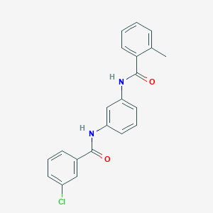 molecular formula C21H17ClN2O2 B3738847 N-[3-[(3-chlorobenzoyl)amino]phenyl]-2-methylbenzamide 