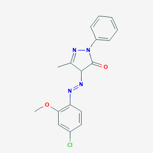 4-[(4-chloro-2-methoxyphenyl)diazenyl]-5-methyl-2-phenyl-4H-pyrazol-3-one