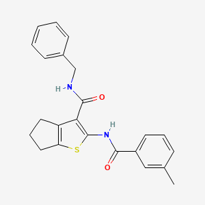 molecular formula C23H22N2O2S B3738912 N-BENZYL-2-(3-METHYLBENZAMIDO)-4H,5H,6H-CYCLOPENTA[B]THIOPHENE-3-CARBOXAMIDE 
