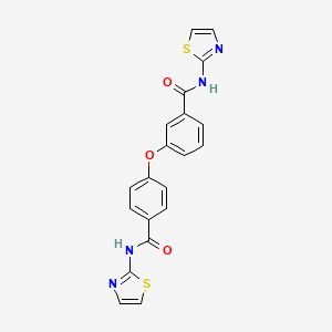 molecular formula C20H14N4O3S2 B3738929 N-(1,3-thiazol-2-yl)-3-[4-(1,3-thiazol-2-ylcarbamoyl)phenoxy]benzamide 