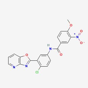 molecular formula C20H13ClN4O5 B3738984 N-[4-chloro-3-([1,3]oxazolo[4,5-b]pyridin-2-yl)phenyl]-4-methoxy-3-nitrobenzamide 