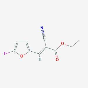 molecular formula C10H8INO3 B373908 Ethyl 2-cyano-3-(5-iodo-2-furyl)acrylate 