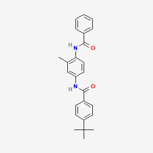 molecular formula C25H26N2O2 B3739104 N-(4-benzamido-3-methylphenyl)-4-tert-butylbenzamide 