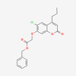 molecular formula C21H19ClO5 B3739173 benzyl 2-[(6-chloro-2-oxo-4-propyl-2H-chromen-7-yl)oxy]acetate 