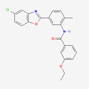 molecular formula C23H19ClN2O3 B3739329 N-[5-(5-chloro-1,3-benzoxazol-2-yl)-2-methylphenyl]-3-ethoxybenzamide 