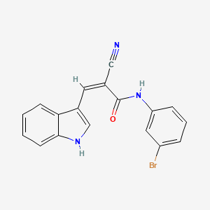 molecular formula C18H12BrN3O B3739341 (Z)-N-(3-bromophenyl)-2-cyano-3-(1H-indol-3-yl)prop-2-enamide 