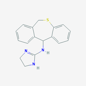 molecular formula C17H17N3S B373946 N-(6,11-dihydrodibenzo[b,e]thiepin-11-yl)-N-(4,5-dihydro-1H-imidazol-2-yl)amine 