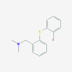molecular formula C15H16FNS B373947 N-{2-[(2-fluorophenyl)sulfanyl]benzyl}-N,N-dimethylamine 