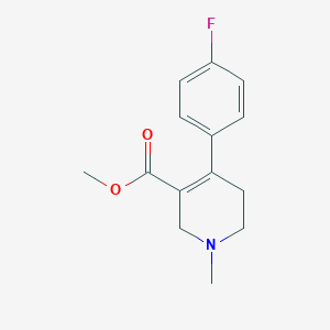 molecular formula C14H16FNO2 B373948 Methyl 4-(4-fluorophenyl)-1-methyl-1,2,5,6-tetrahydro-3-pyridinecarboxylate 