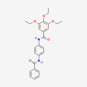 molecular formula C26H28N2O5 B3739501 N-(4-benzamidophenyl)-3,4,5-triethoxybenzamide 