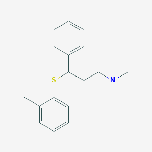 molecular formula C18H23NS B373952 N,N-dimethyl-N-{3-[(2-methylphenyl)sulfanyl]-3-phenylpropyl}amine 